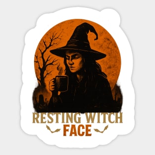 Resting Witch Face Sticker